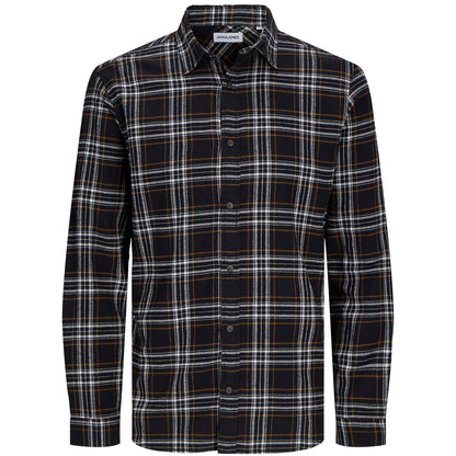 Jack & Jones Plus Size Joshua Fall Flannel Check L/S Shirt Black