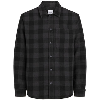 Jack & Jones Plus Size Zac Heavy Brushed Overshirt Asphalt