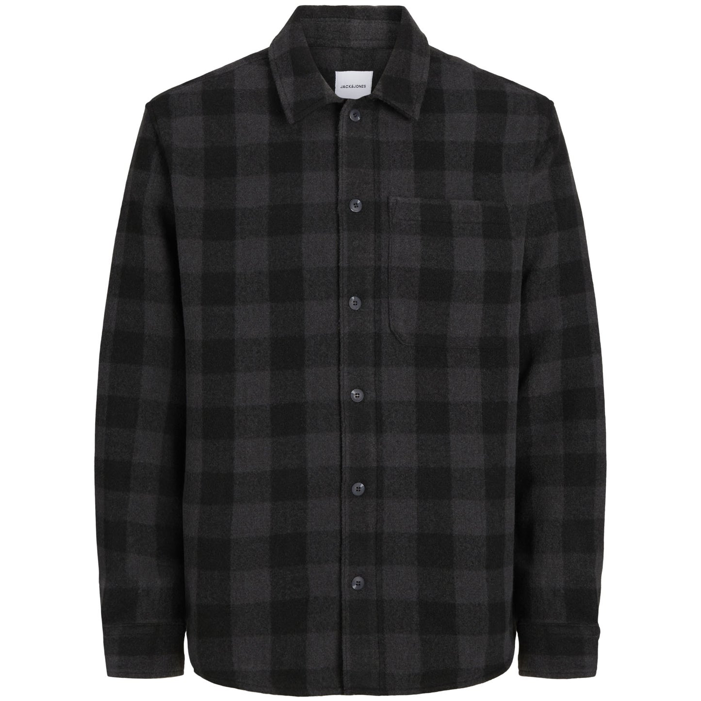 Plus Size Zac Heavy Brushed Overshirt Asphalt