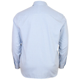 Lyle & Scott Plus Size Shepard Check Long Sleeve Shirt Crafted Blue/White