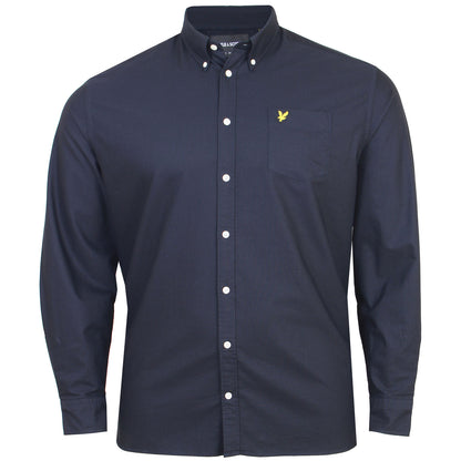 Lyle & Scott Plus Size Lw2112 Plain Oxford L/S Shirt Dark Navy