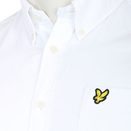 Plus Size Plain Oxford L/S Shirt White