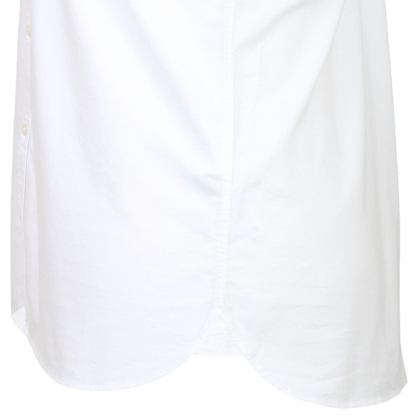 Plus Size Plain Oxford L/S Shirt White