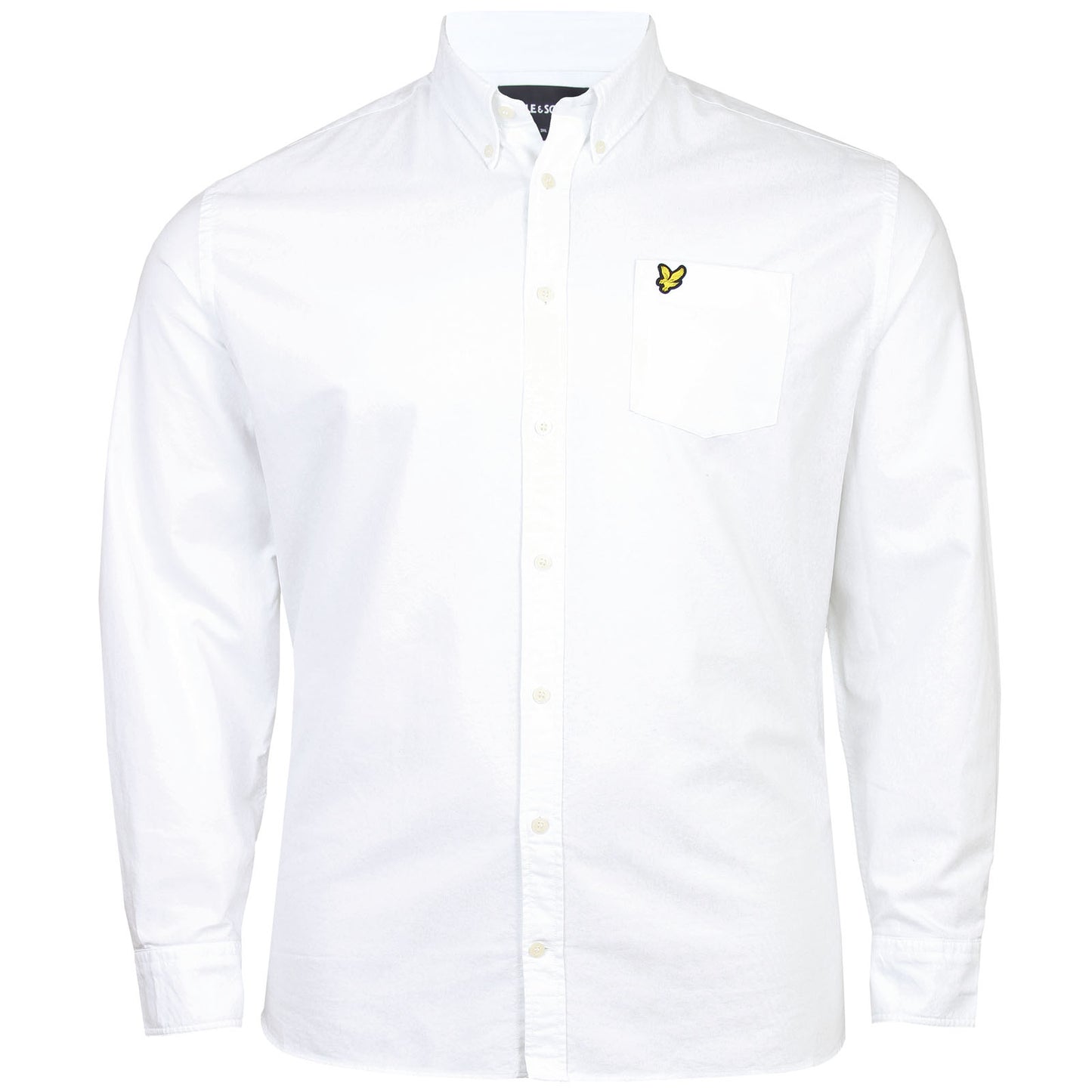 Plus Size Plain Oxford L/S Shirt White