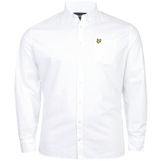 Lyle & Scott Plus Size LW2112 Plain Oxford L/S Shirt White