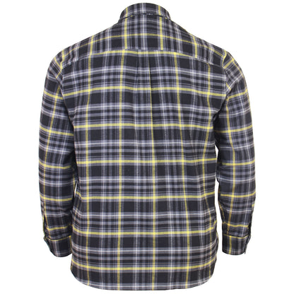 Plus Size Check Flannel L/S Shirt Jet Black