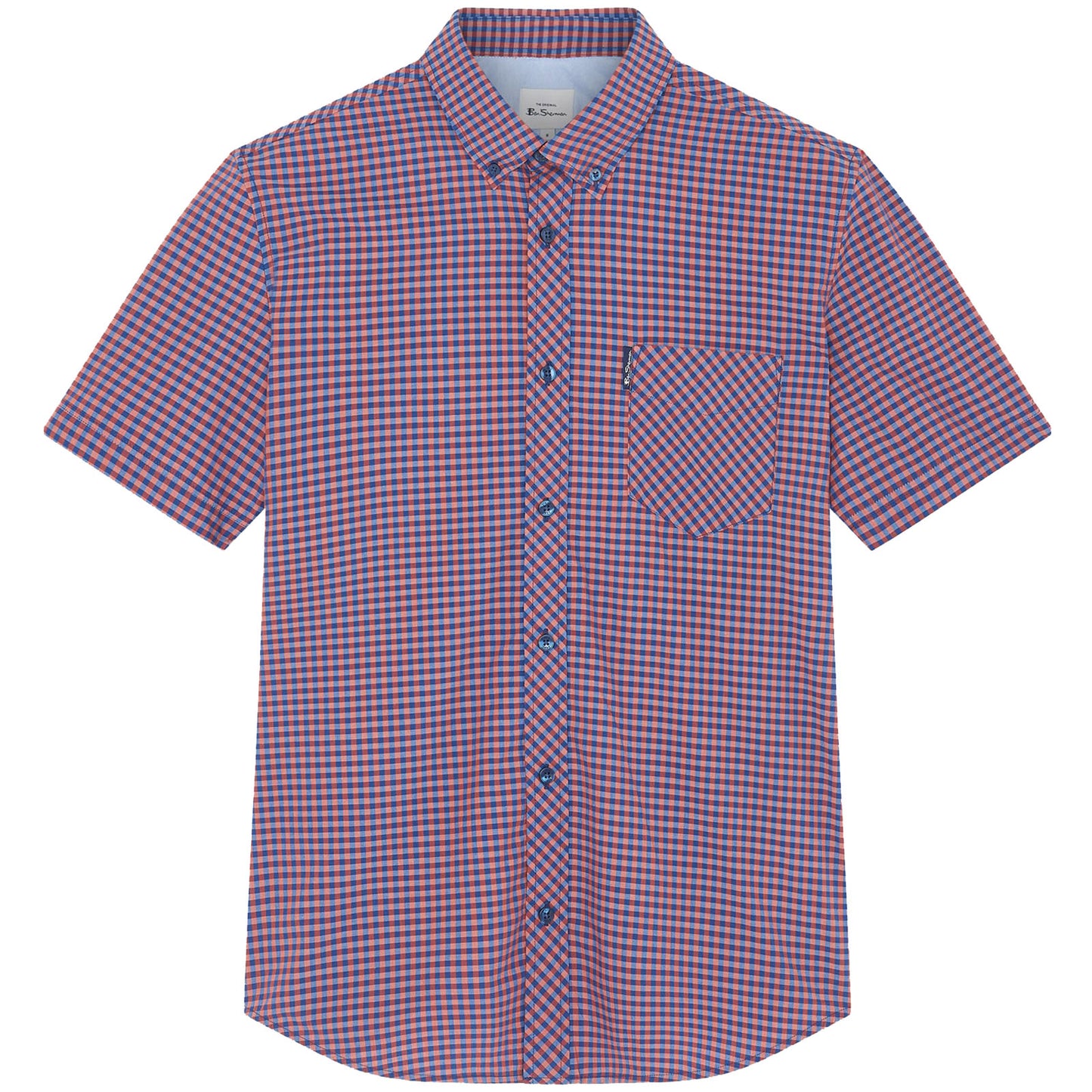 Plus Size 1012348 Signature Gingham S/S Shirt Burnt Orange