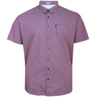 Ben Sherman Plus Size Signature Gingham S/S Shirt Burnt Orange