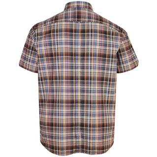 Ben Sherman Plus Size Gradient Check S/S Shirt Sea