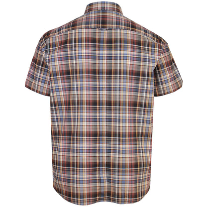 Ben Sherman Plus Size 77837 Gradient Check S/S Shirt Sea