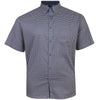 Kam Jeans Plus Size Casual Gingham Check S/S Shirt Charcoal