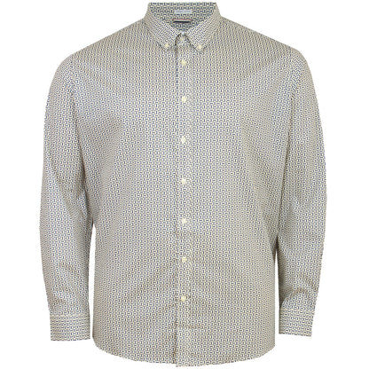 Ben Sherman Plus Size Split Spot Print L/S Shirt Fog