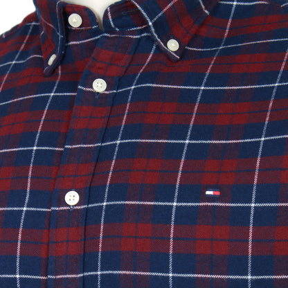 Tommy Hilfiger Plus Size Brushed Easy Check L/S Shirt Deep Rouge