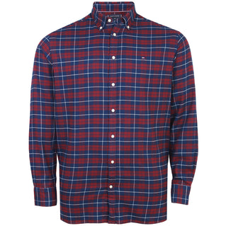 Tommy Hilfiger Plus Size Brushed Easy Check L/S Shirt Deep Rouge