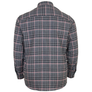 Kam Jeans Plus Size Premium Flannel Check L/S Shirt Charcoal