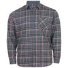 Plus Size Premium Flannel Check L/S Shirt Charcoal