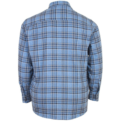 Plus Size Premium Flannel Check L/S Shirt Denim