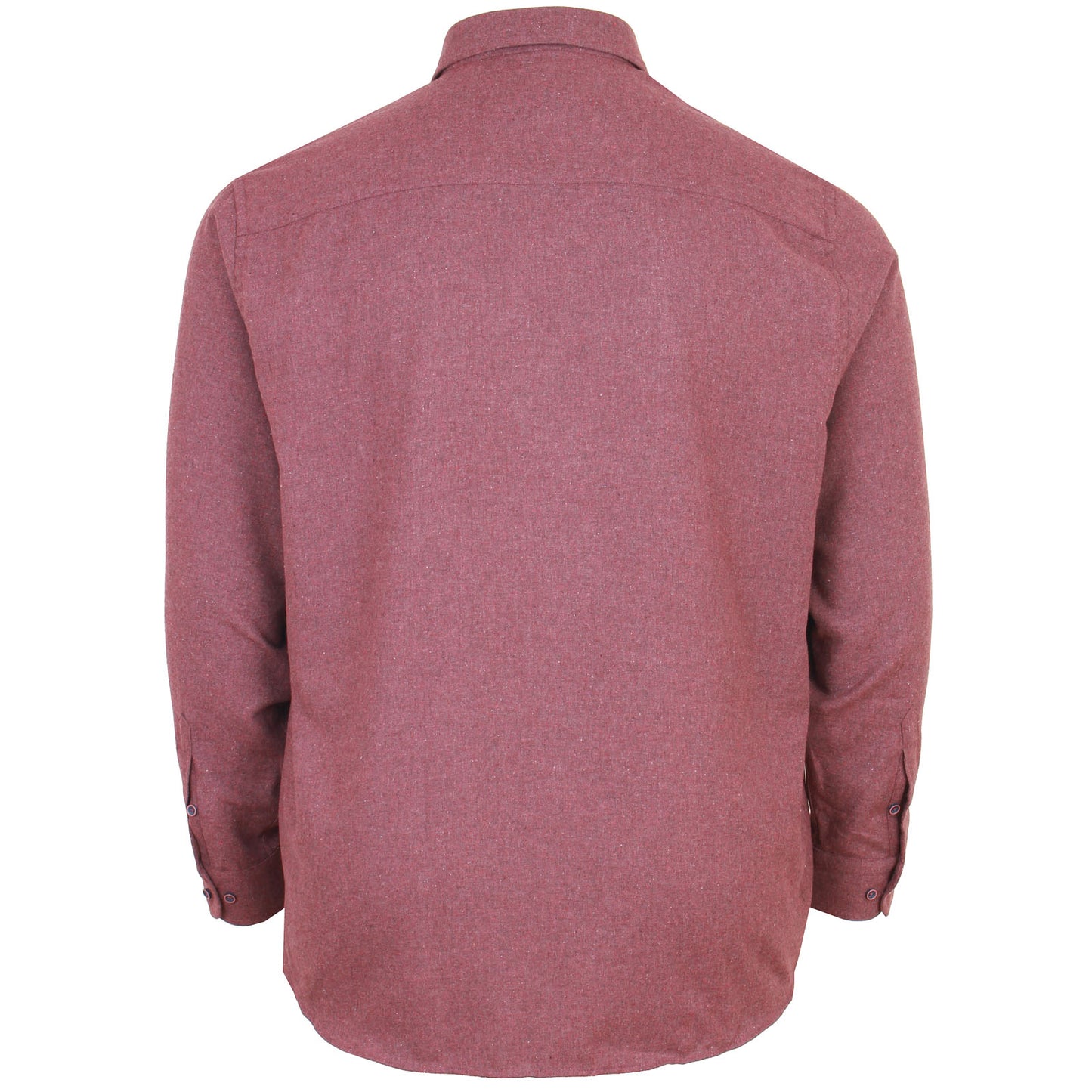 Plus Size Premium Brushed Herringbone L/S Shirt Burgundy