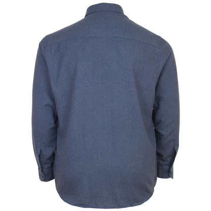 Plus Size Premium Brushed Herringbone L/S Shirt Indigo