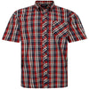 Plus Size Sh422 Check S/S Shirt Red/Navy