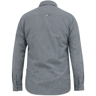 D555 Plus Size Radcliffe Cross Hatch L/S Shirt Charcoal