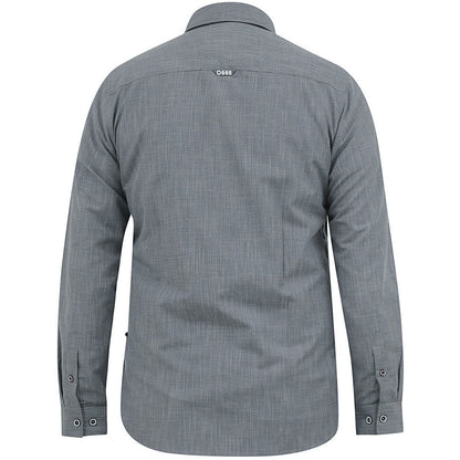 Plus Size Radcliffe Cross Hatch L/S Shirt Charcoal