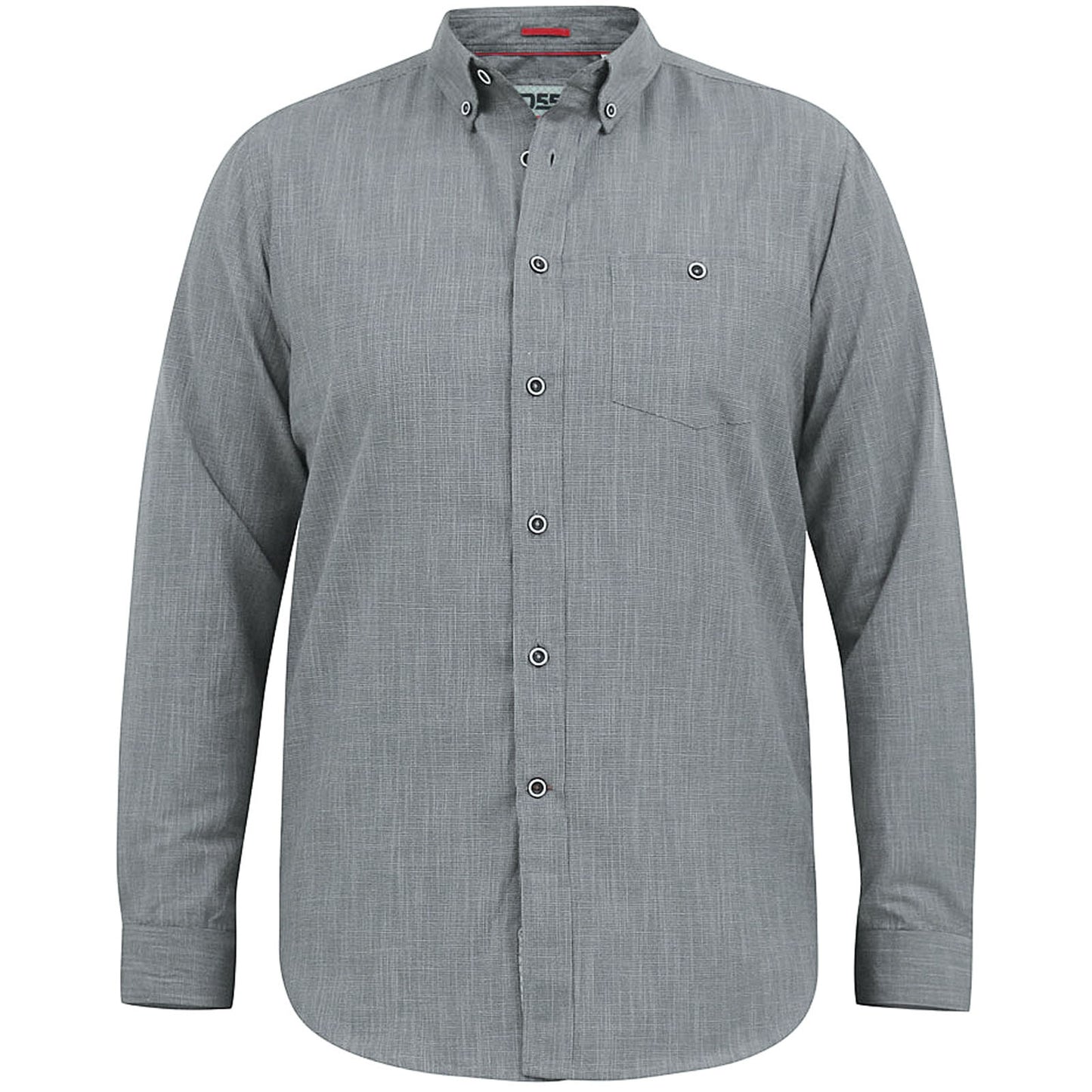 Plus Size Radcliffe Cross Hatch L/S Shirt Charcoal