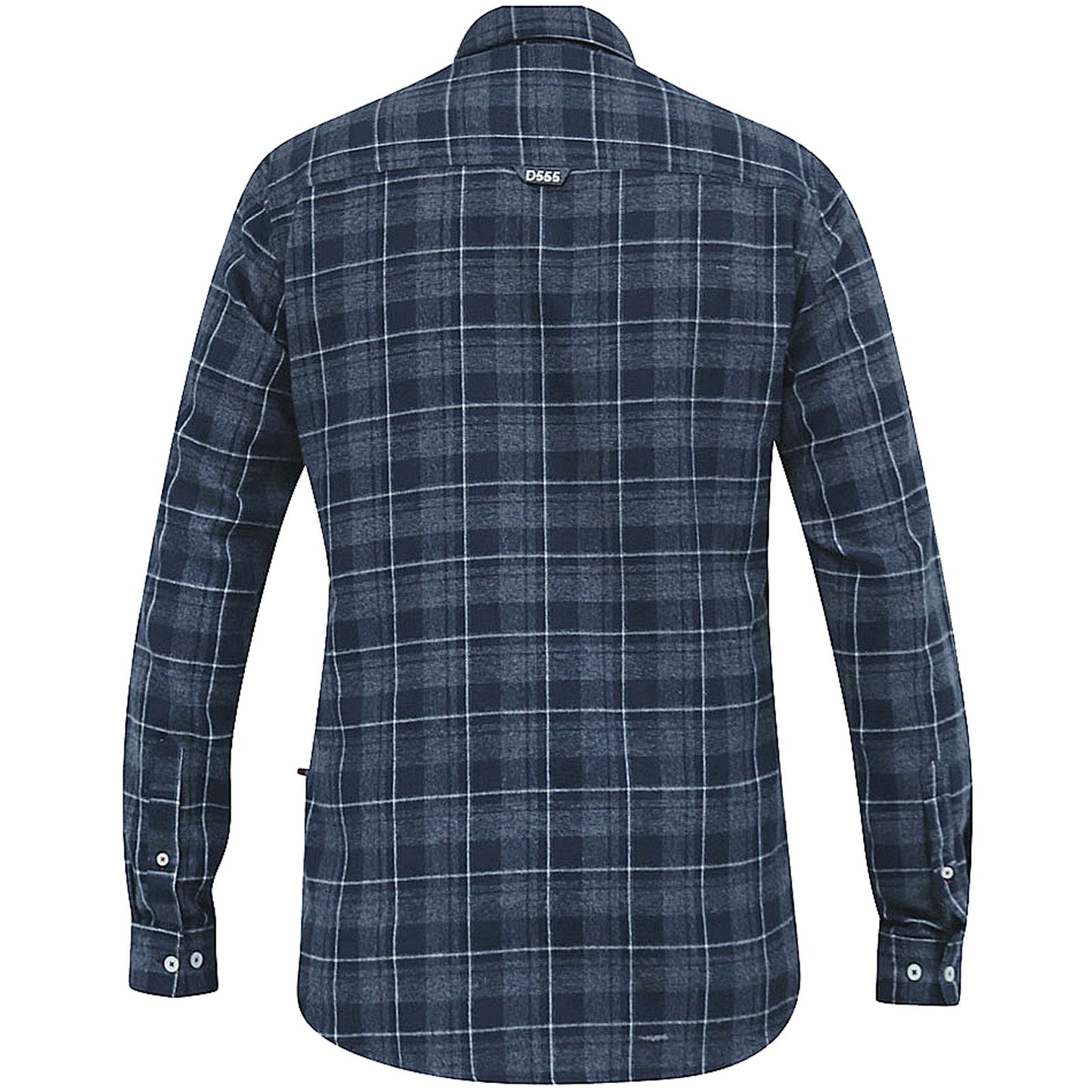 Plus Size Sonny Check L/S Shirt Navy