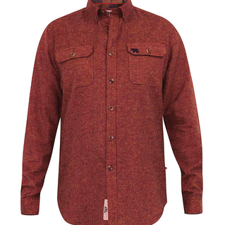 D555 Plus Size Tobias Textured L/S Overshirt Rust