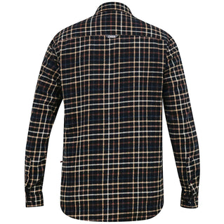 D555 Plus Size Destin Check L/S Shirt Black/Tan