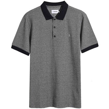 Farah Plus Size Stafford Jacquard Polo True Navy