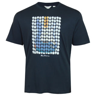 Ben Sherman Plus Size Plectrum Art T-Shirt Navy