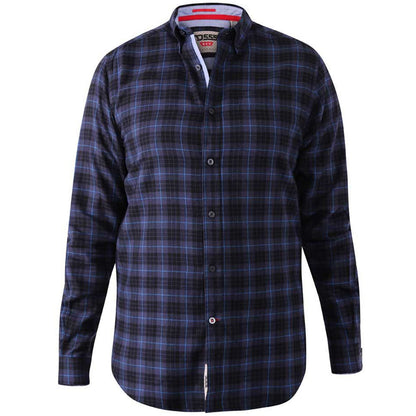 Tall Fit Dovercourt Flannel Check L/S Shirt Blue/Black