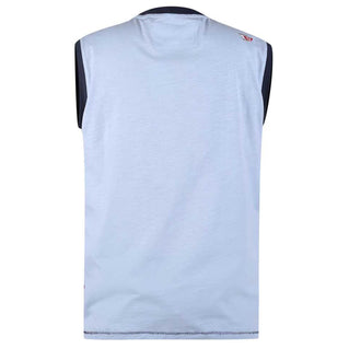 D555 Tall Maidstone Ringer Sleeveless T-Shirt Blue Marl (Tall Fit)