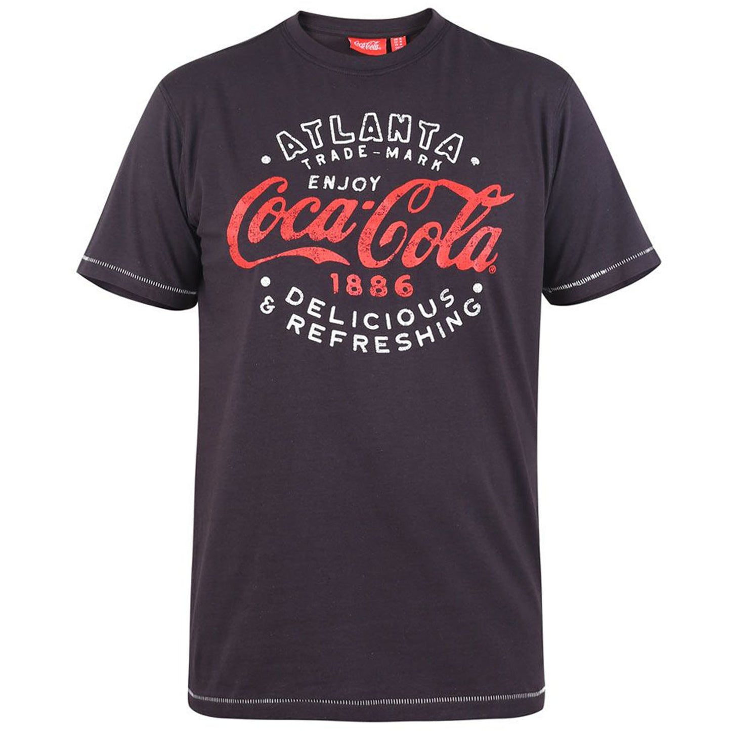 D555 Tall Longham 'Coca Cola' T-Shirt Washed Black (Tall Fit)