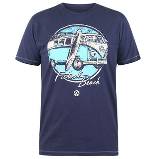 D555 Tall Winterton 'Vw Camper' T-Shirt Navy (Tall Fit)