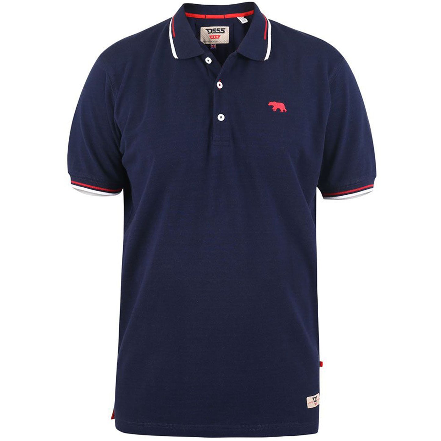 D555 Tall Stanbridge Twin Tipped Polo Navy (Tall Fit)