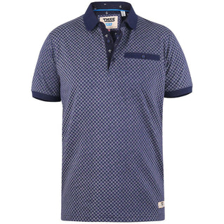 D555 Tall Axford Aop Polo Navy (Tall Fit)