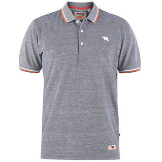 D555 Tall Wilcot Twin Tipped Polo Grey Marl (Tall Fit)