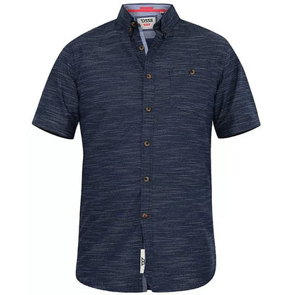 Tall Hove Textured Fabric S/S Shirt Navy (Tall Fit)