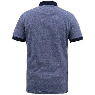 D555 Tall Oxley Fine Stripe Jersey Polo Navy (Tall Fit)