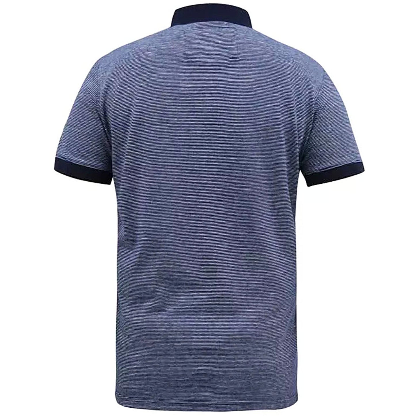 Tall Oxley Fine Stripe Jersey Polo Navy (Tall Fit)