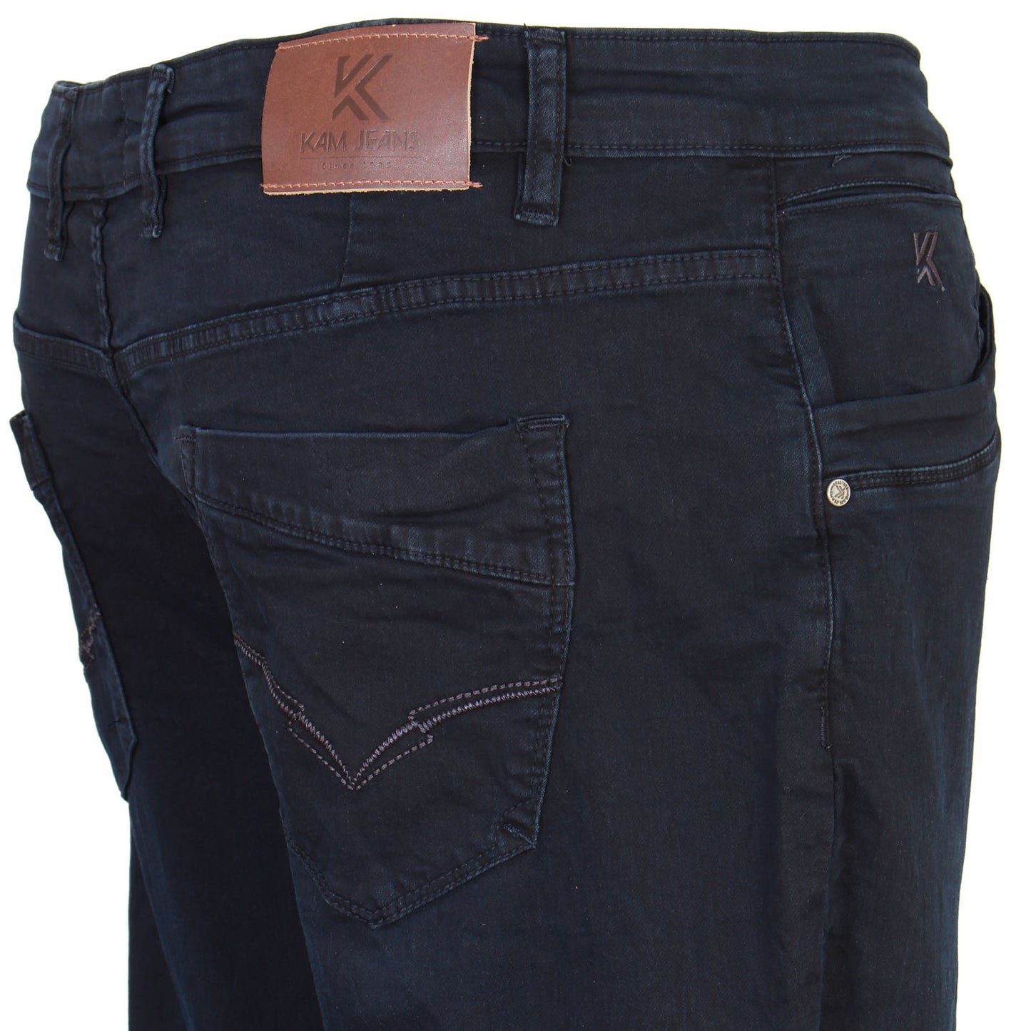 Kam Jeans Plus Size Jacob Regular Fit Jeans Blue/Black