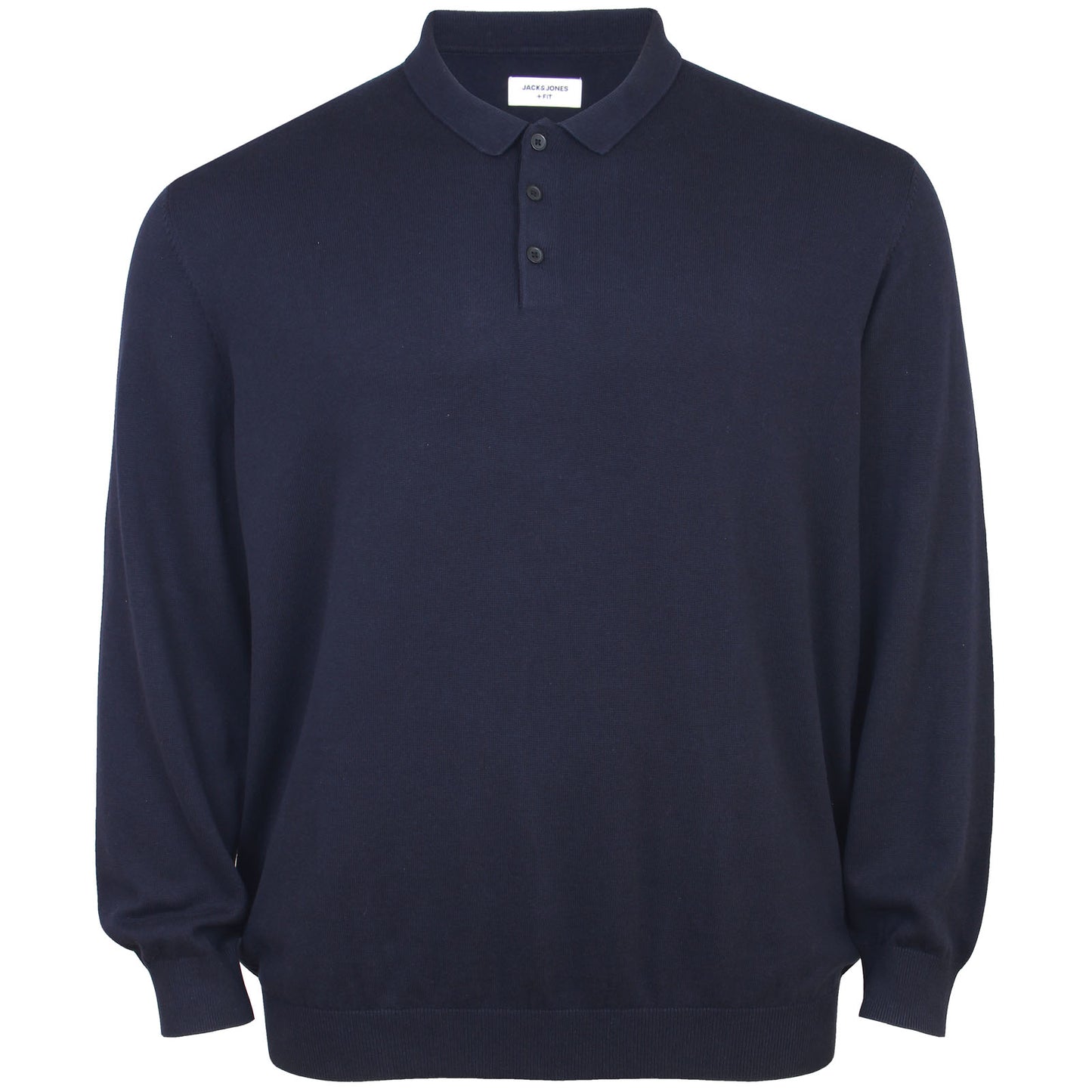 Jack & Jones Plus Size Fred Knitted L/S Polo Navy Blazer