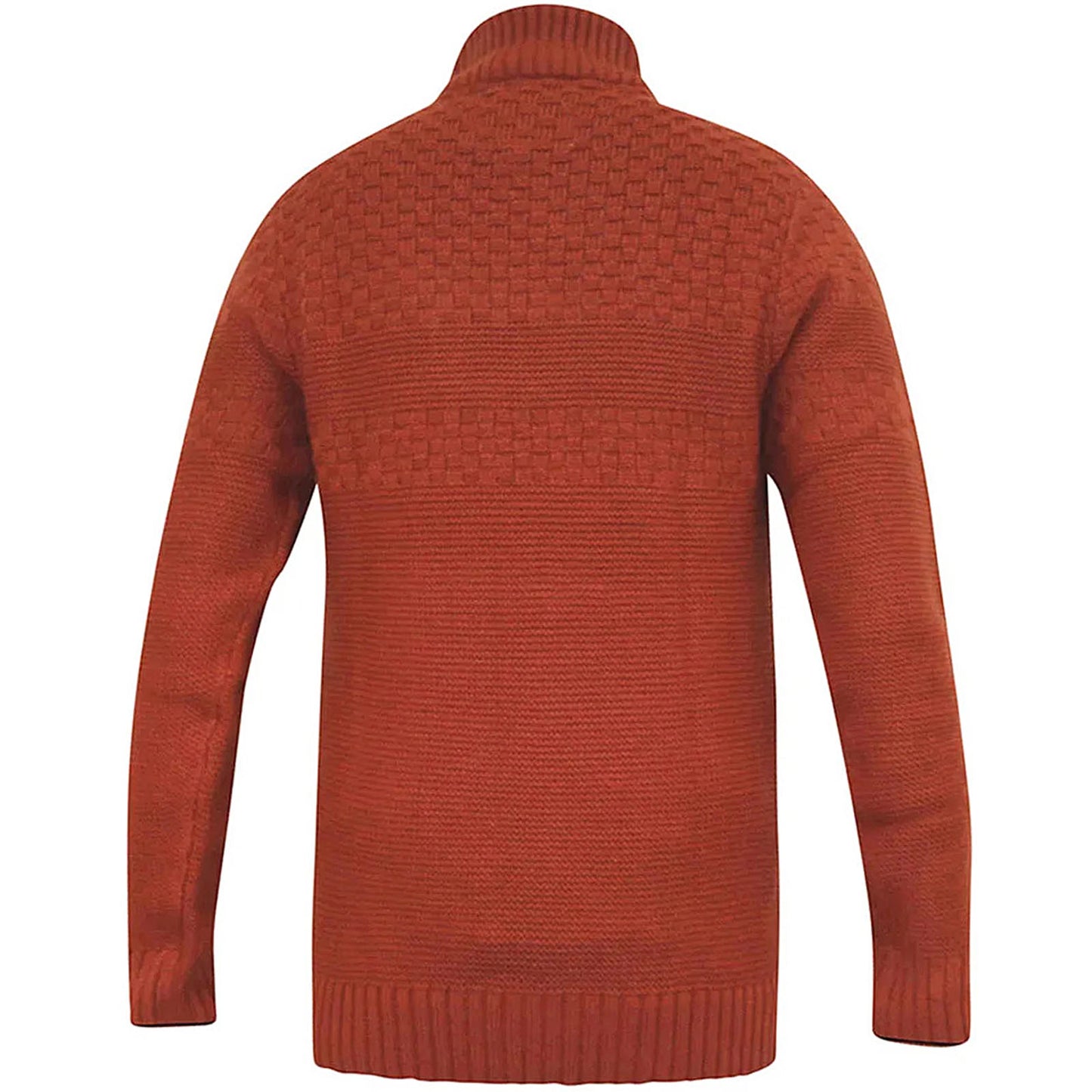 Plus Size Kelton Jacquard Knit 1/4 Zip Jumper Rust