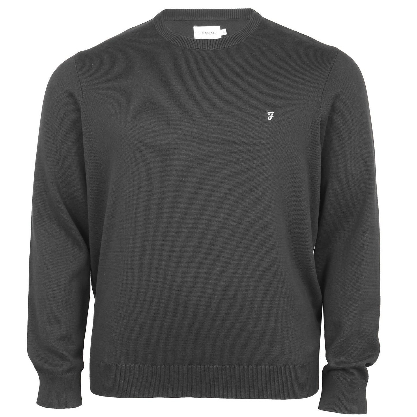 Farah Plus Size Ludlow Crew Jumper Charocal