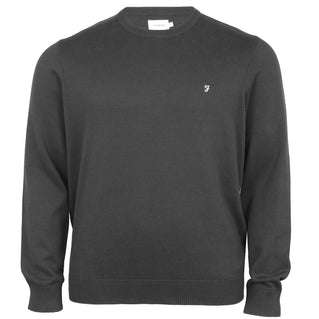 Farah Plus Size Ludlow Crew Jumper Charocal