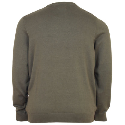 Farah Plus Size Ludlow Crew Jumper Dark Olive