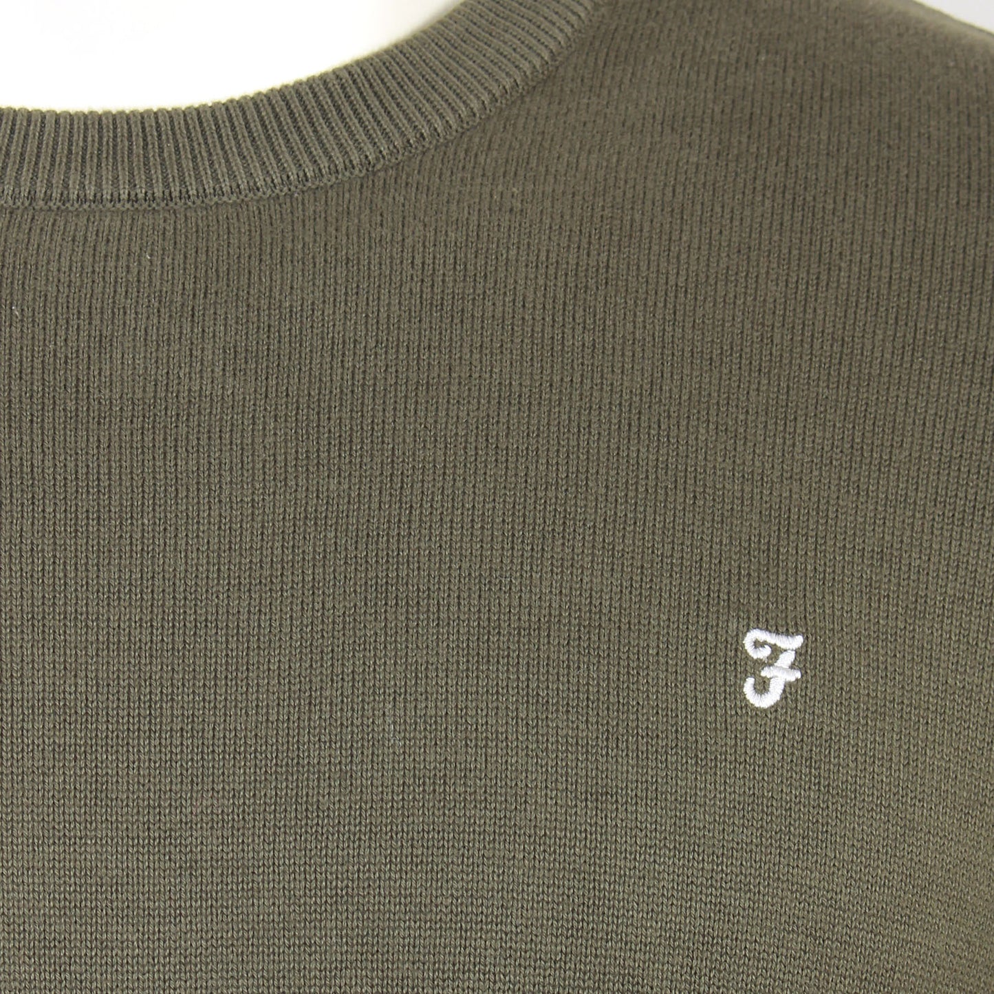 Farah Plus Size Ludlow Crew Jumper Dark Olive