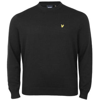 Lyle & Scott Plus Size KN2110 Cotton Merino Crew Neck Jumper Black